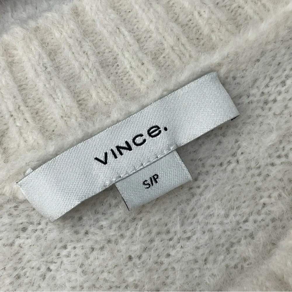 Vince Alpaca Sweater crewneck long sleeve womens Cream small classic minimalist - Picture 2 of 6